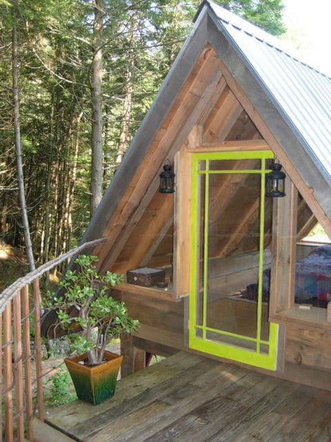 Tiny Timber Cabin Above Outdoor Kitchen