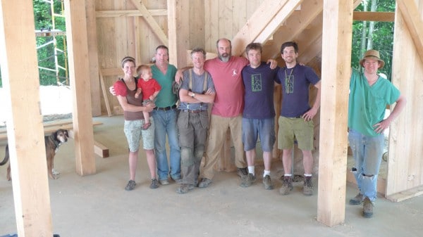 Timber frame horse barn - the happy crew