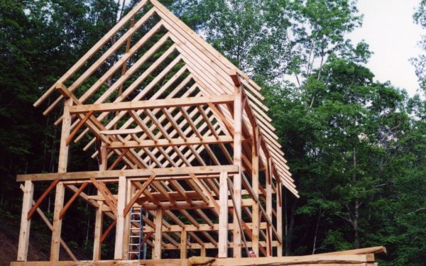 pine and cherry timber frame