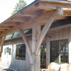 Curved Braces on Post and Beam Porch Addition