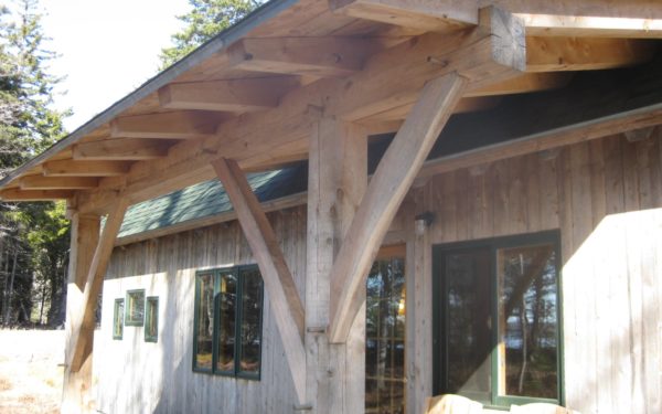 Curved Braces on Post and Beam Porch Addition