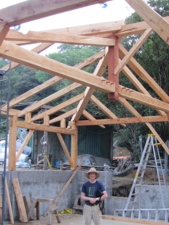Timber Frame raised in Monteverde, Costa Rica