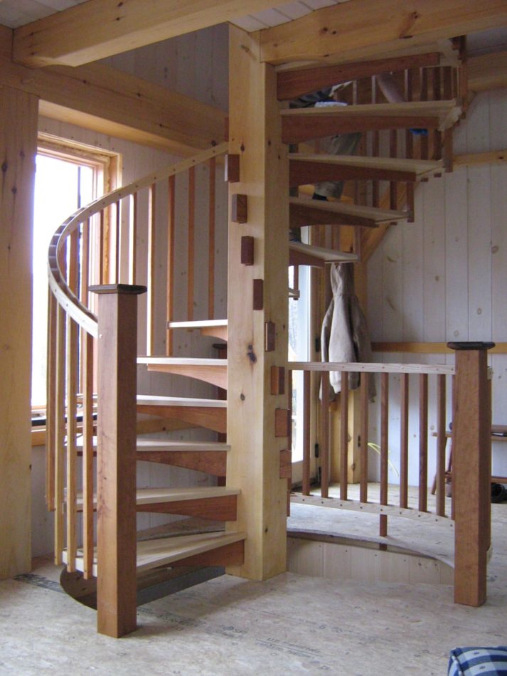 Timber frame Spiral Stair