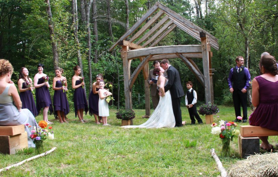 Timber Frame Pavilion for New Hampshire Wedding