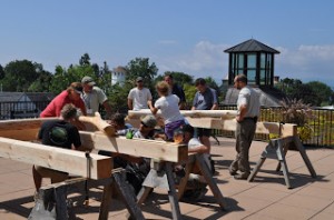Scribe Class at Timber Framers Guild Conference in Burlington, VT