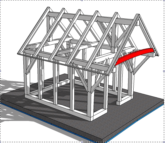 3D model built in Sketchup of this greenhouse