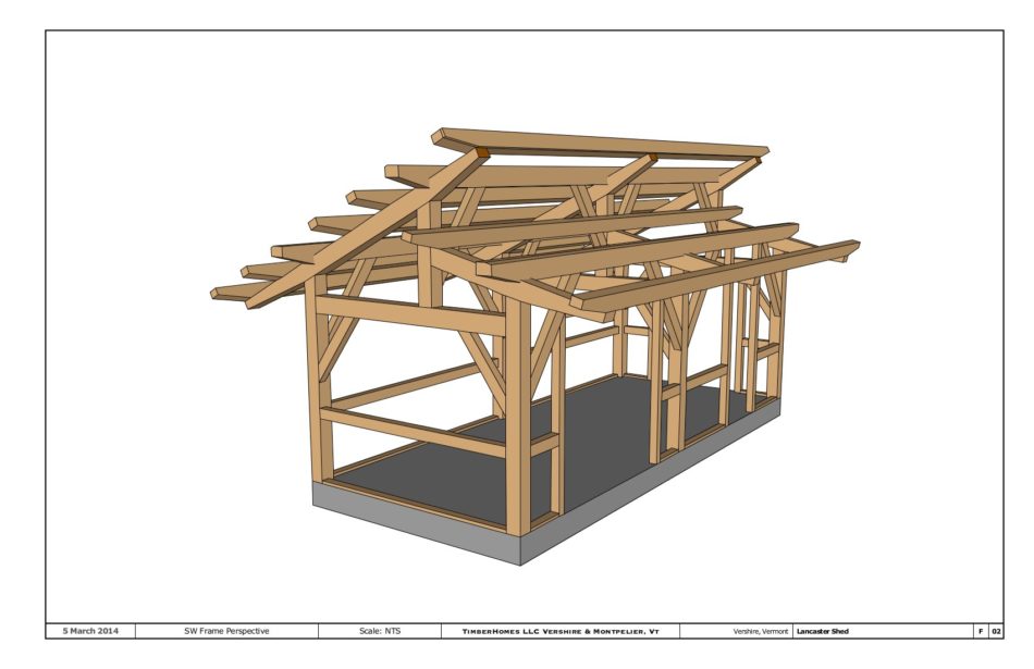 3d model of timber frame workshop