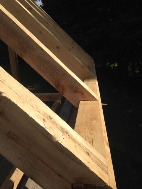 birdsmouth joint timber frame home addition