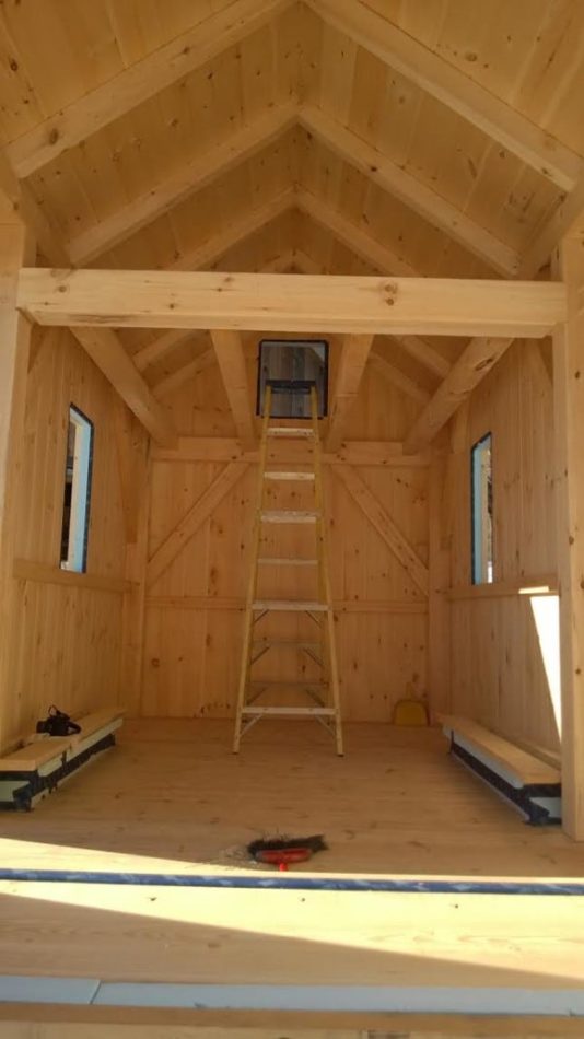 Tiny house with a structural timber frame