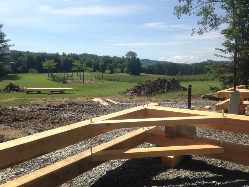 Timber frame barn site.
