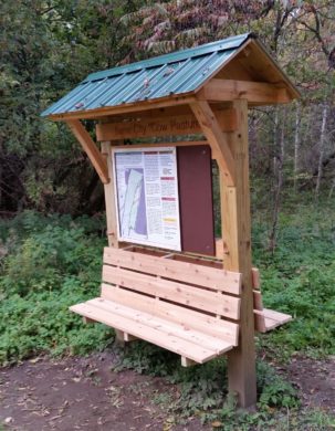 Classic Trailhead Kiosk: A Timber Frame Sign Board