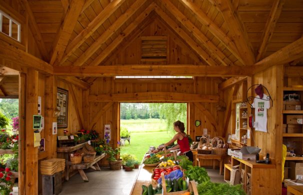 The interior of a timber framed farmstead