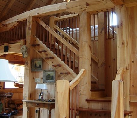 Timber frame great room