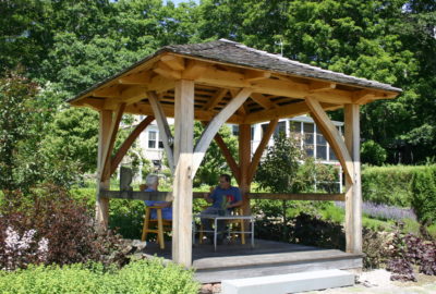 100 square foot gazebo pond side