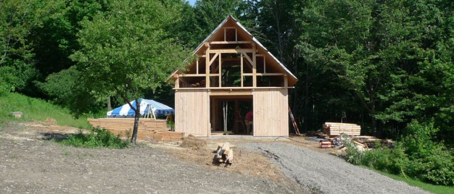 Timber frame barn near Ithaca, NY
