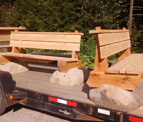 benches ready for transport
