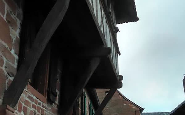 An old, long-lasting timber frame