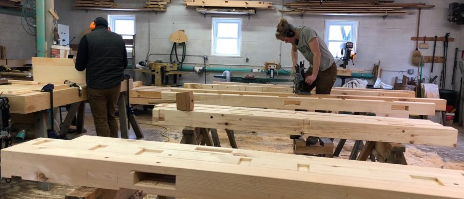 bunkbed posts being made for '78 bunkhouse