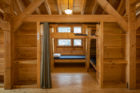 Bunks and built-in storage space in a Mountain Lodge