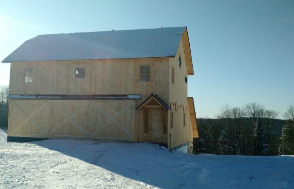three sliding doors on barn in Washington,VT