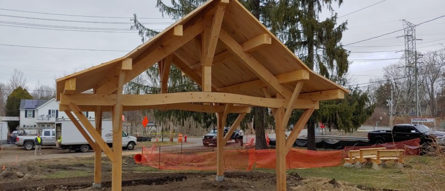 timber frame pavilion oak and pine