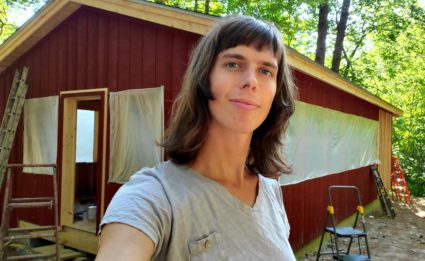 A photo of Dawn Robin, a timber framer in Central Vermont