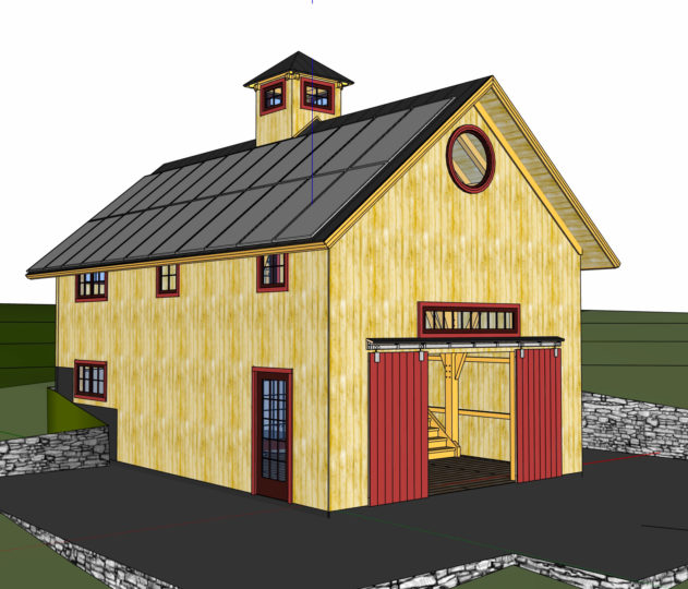 Barn with insulated apartment