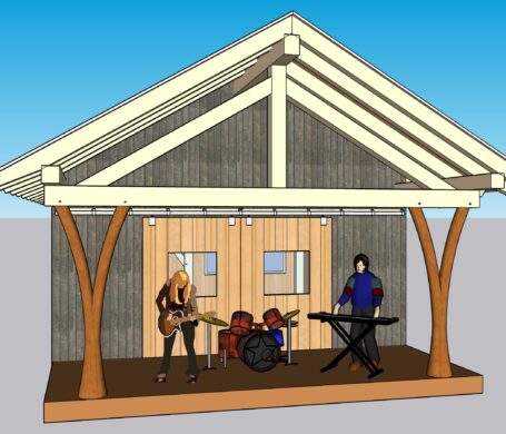 3D model of the barn/stage