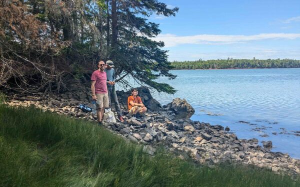 Andrew, Pat and Steve on the shores of Cobscook bay.