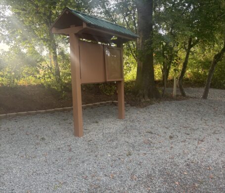 stretched classic kiosk with display cover installed in McClean Outdoor Center, Suffield, CT