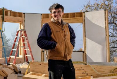 Pat, Andrew, and Steve raise the Yapo house!
