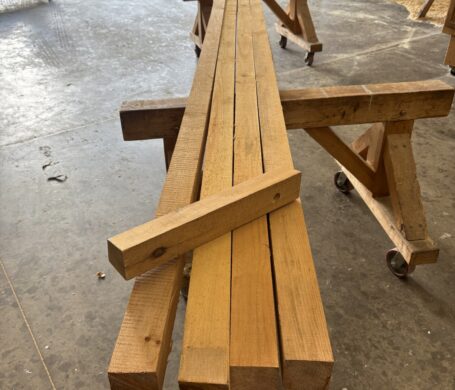 black locust timbers or fence posts